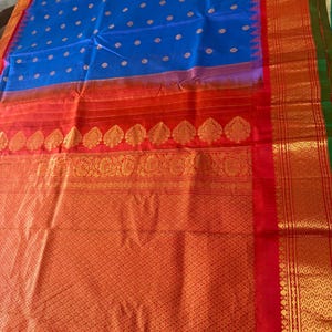 sari de seda pura Gadwal