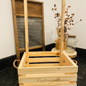 Armário de bebê - Presente de chá de bebê - Caixa de bebê - Caixa de madeira - Caixa rústica