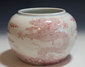 Beautiful and Highly Collectible Chinese Antique Qing Dynasty KangXi Emperor Mark Coppered Red quot Dragon quot Porcelain Jar - 18th Century
