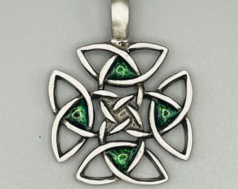 Celtic Memory Knot - Memorial Pendant - Antiqued Pewter Celtic Cross Pendant - Handmade with the Cremation Ashes You Send Us - NOT DIY