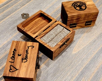 Buy Cremation Ring: Whiskey Barrel Wood & Ashes, Engraved Tungsten