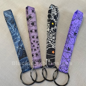 Wrist Strap - Goth spiderweb spider wristlets