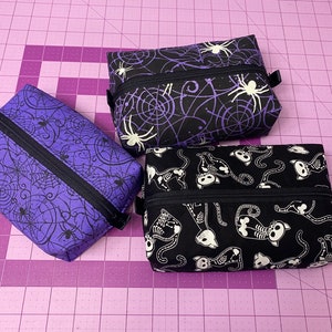 Goth makeup bag, pencil case, sewing bag, travel case, zipper pouch