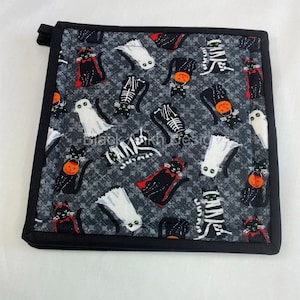 Cats in Costumes Potholder Pair, Halloween cats