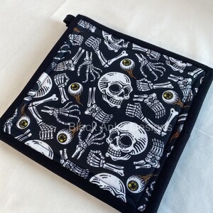 Two Potholders - Skeletons & Eyes