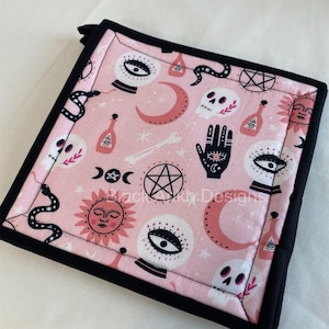 Two Potholders - Pink Witch & Pastel Goth