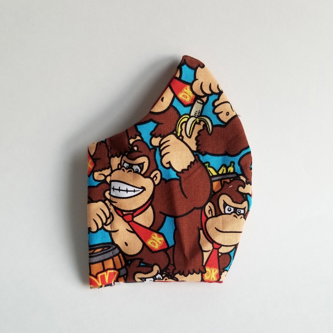 Donkey Kong Pattern Face Mask Handmade Etsy
