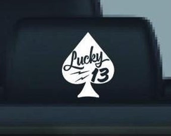 Pegatina de la suerte de 13 picas
