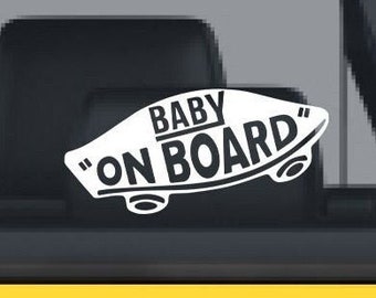Sticker baby-on-board skateboard