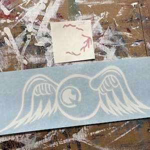 2 Color Flying Eye Vinyl Decal