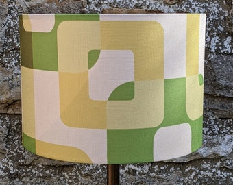 RETRO LAMPSHADE 70s GEOMETRIC Green