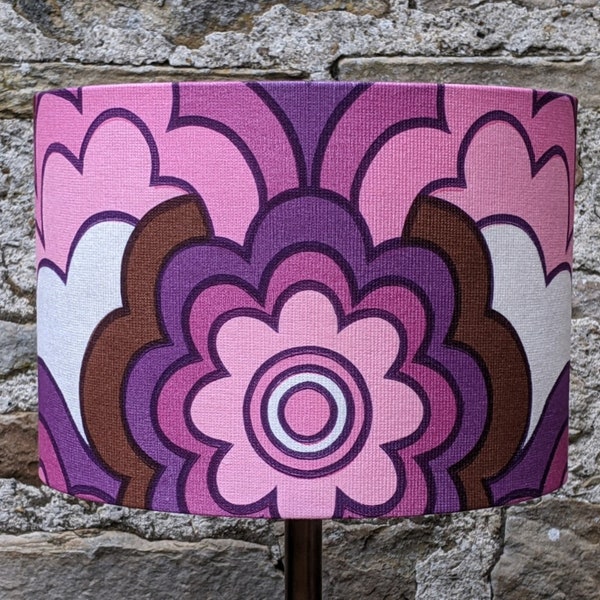 GROOVY FLOWER POWER lamp shade 60s 70s