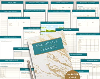 End of Life Planner Printable Emergency Planner Emergency Binder Printable Just In Case Emergency Binder In Case of Emergency