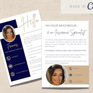 Introductieflyers nieuwe makelaar Hypotheekflyer Bewerkbare sjabloon Flyersjablonen