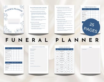 Memorial Planner Memorial Digital Planner End of Life Planner Binder Memorial Planning End of Life Funeral Plan Funeral Death Plan Template
