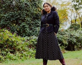 Vintage Short Black Collared Jacket