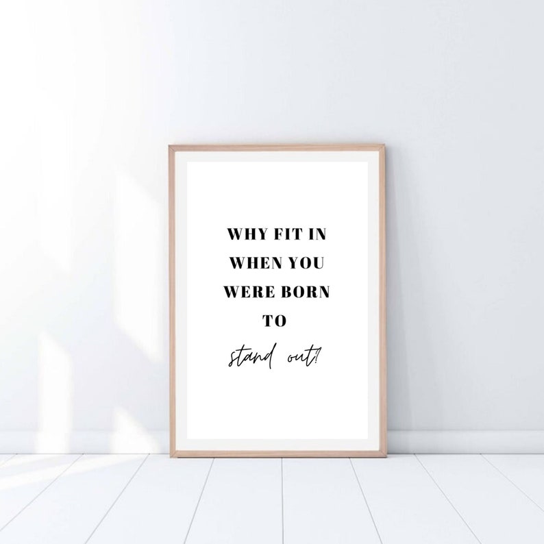 Dr Seuss Dr Seuss Quote Why Fit In When You Were Born To Etsy