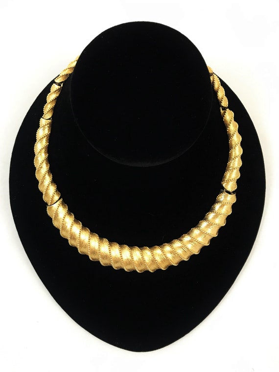 Vintage Monet Choker Gold Choker Necklace Monet Je