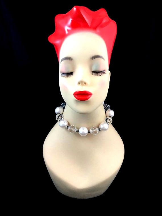 Vintage Miriam Haskell Pearl Choker Necklace