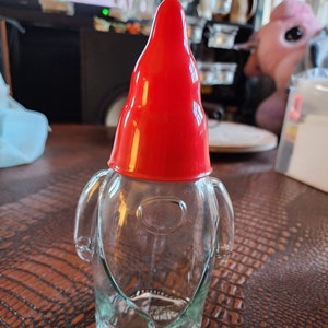 Gnome Glass Bottle Decanter Bar Brewing 19oz Liquor Breweriana Nog Mulled Coquito Wine Carafe Flask Norwegian Danish Swedish New