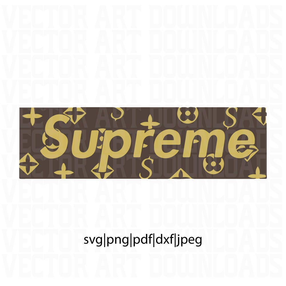 Inspired Supreme OG LV Box Logo Design Vector Art jpeg svg