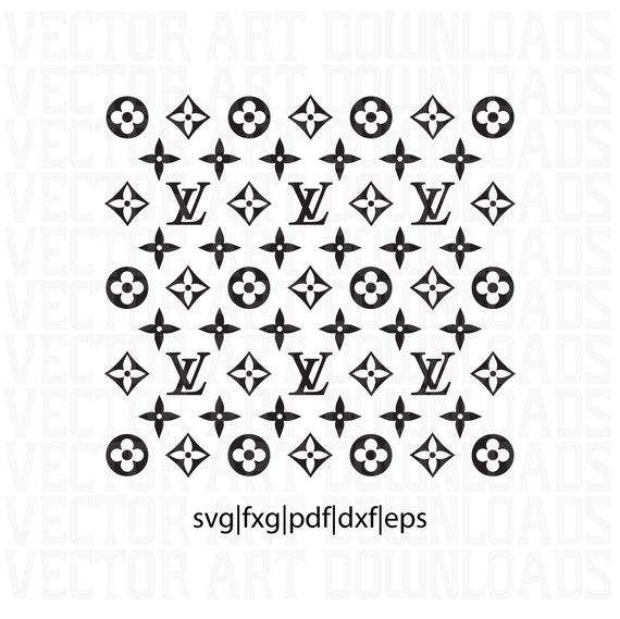 Louis Vuitton Monogram Inspired Logo Vector Art svg fxg dxf