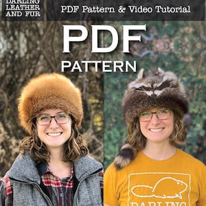 PDF Fur Pillbox  Davey Crockett Hat Pattern  Video Tutorial