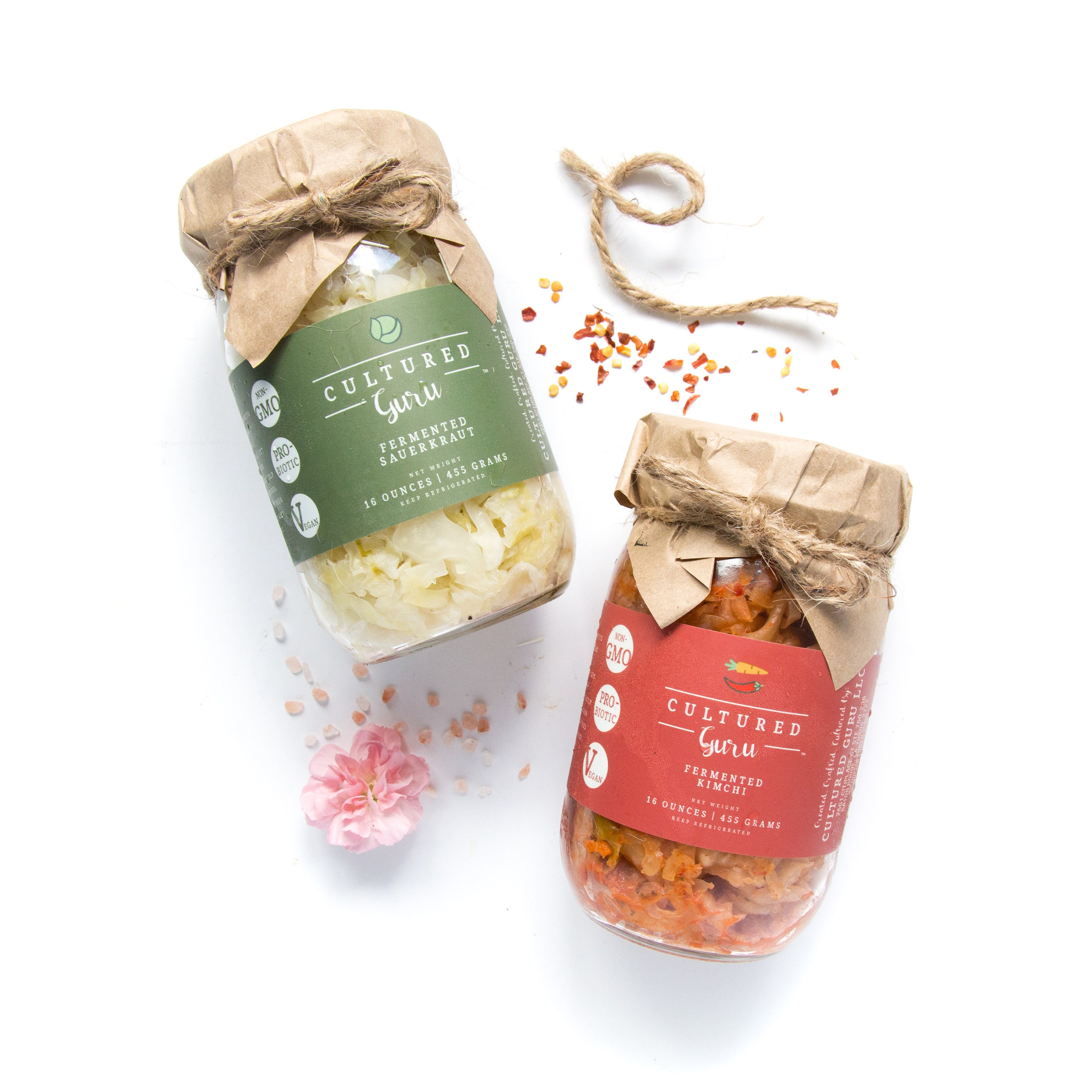 Fermented Sauerkraut and Kimchi 2 Jar Pack Fermented Etsy