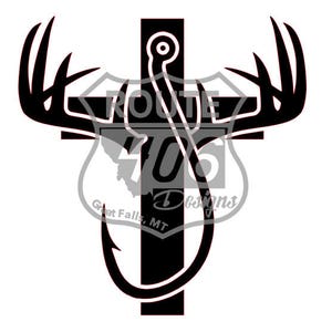Hunt Fish & Faith SVG and STUDIO3 Cut File