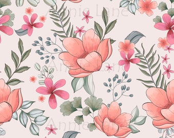 Beautiful flower digital pattern, floral pattern png, Seamless Patterns, Digital Paper.
