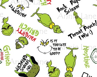 Grinch PNG, Naughty Grinch PNG, Grinch digital pattern, Printable pattern. Digital paper, Digital pattern for commercial used.