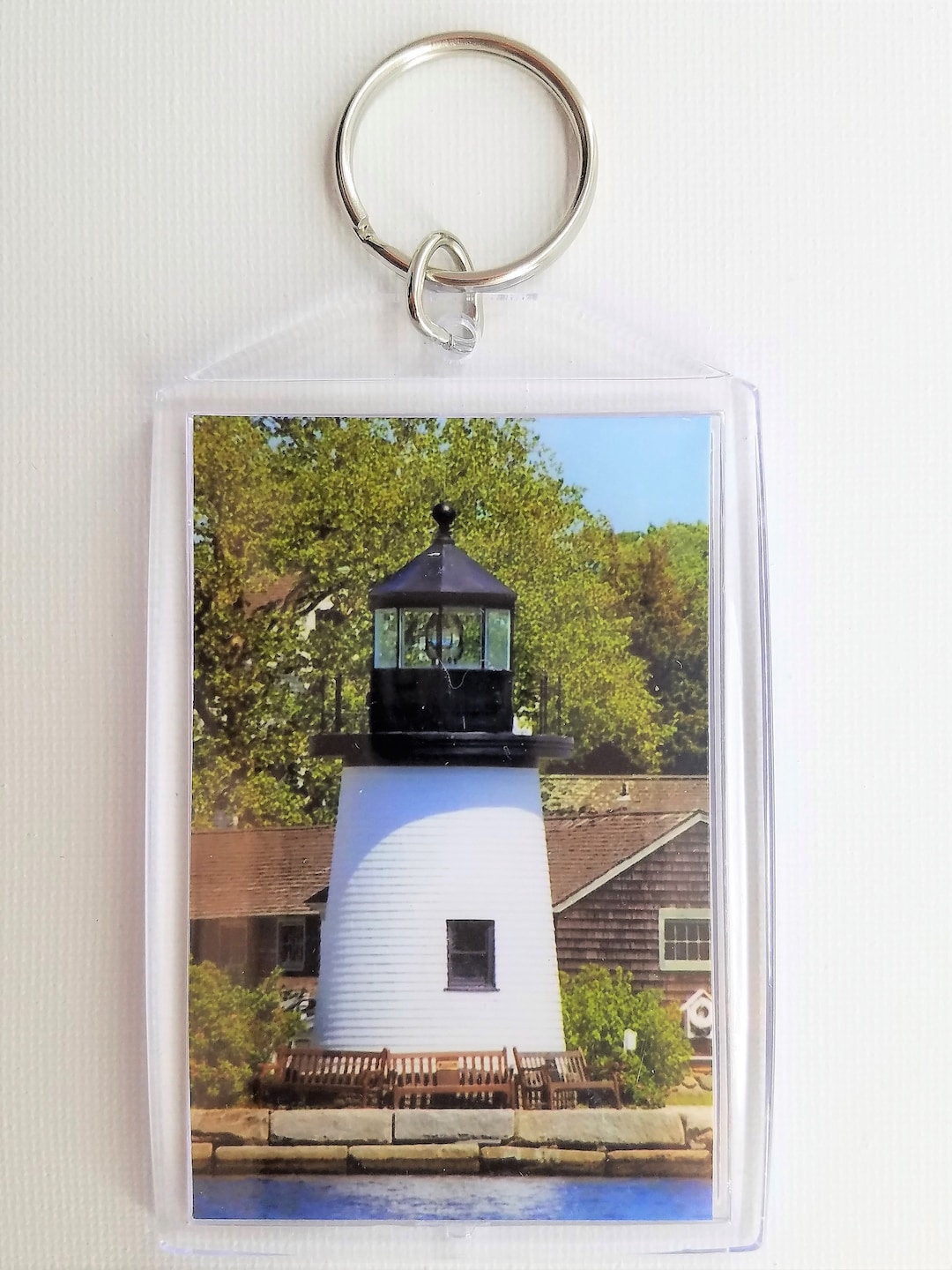 Mystic Seaport Lighthouse Key Ring - Etsy