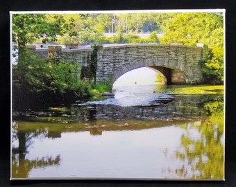 Beardsley Park Bridge on Canvas