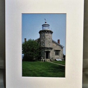 Stonington Harbor Lighthouse Matted Photo