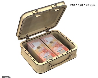Laser Cut Money Gift Box SVG Template: Owl Design (3mm)