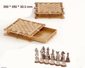 Laser Cut Chess Set Files: CNC Vector Template (Digital Download
