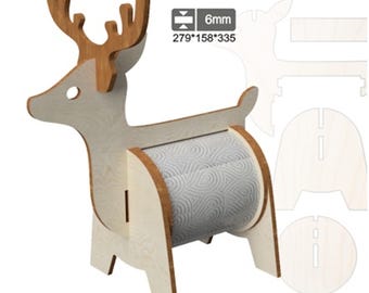Wooden Toilet paper rack , laser cut files, Washroom Toilet Paper Laser cut project