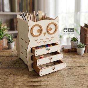 Wooden Mini chest of drawers for storing small items,desk Jewelry Box,laser cut files, svg file