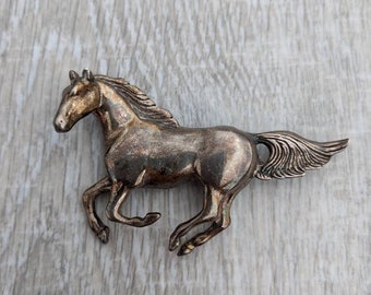 Navajo Native American Horse Pin Western Cowboy Glenn Sandoval GS Estate Find