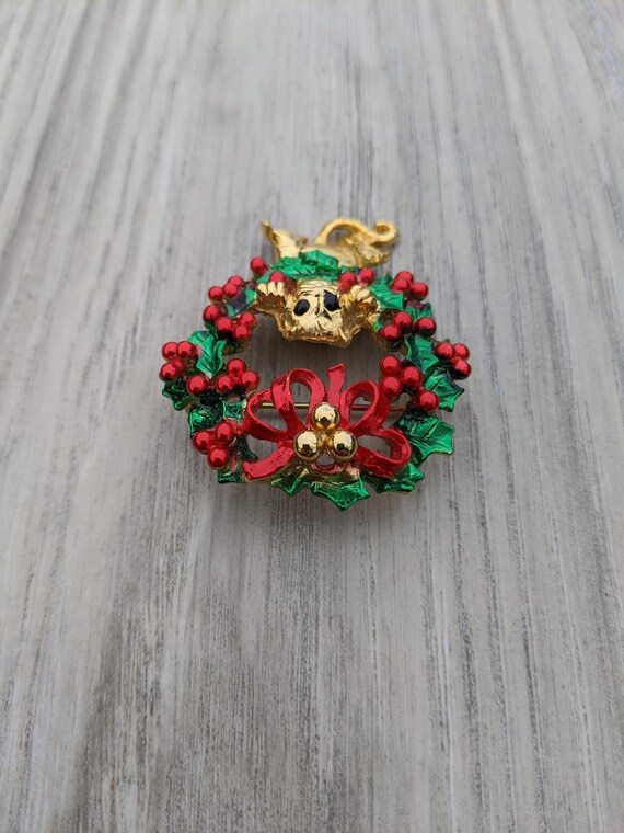 AJC Ruby Red, Emerald Green, and Black Enamel and… - image 9