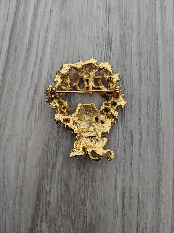 AJC Ruby Red, Emerald Green, and Black Enamel and… - image 4