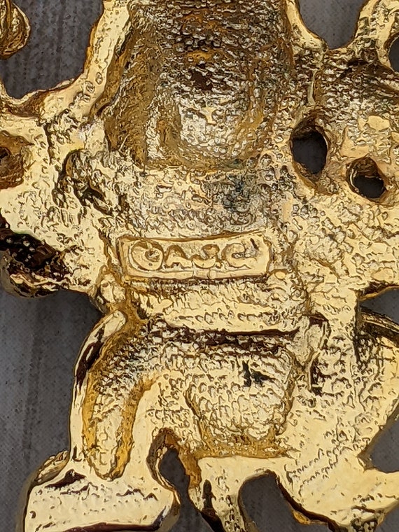 AJC Ruby Red, Emerald Green, and Black Enamel and… - image 5