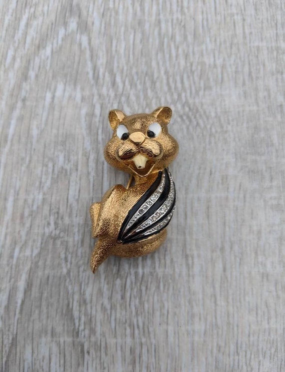 Jomaz (mazer Brothers) Midcentury Rhinestone, Enamel, and Gold