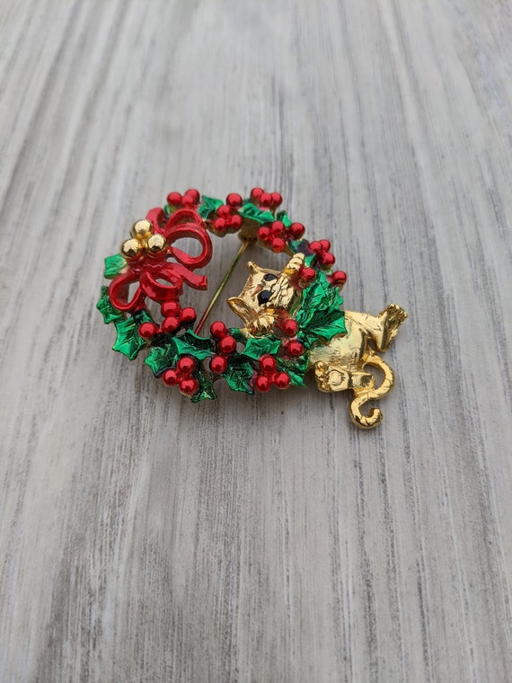 AJC Ruby Red, Emerald Green, and Black Enamel and… - image 6