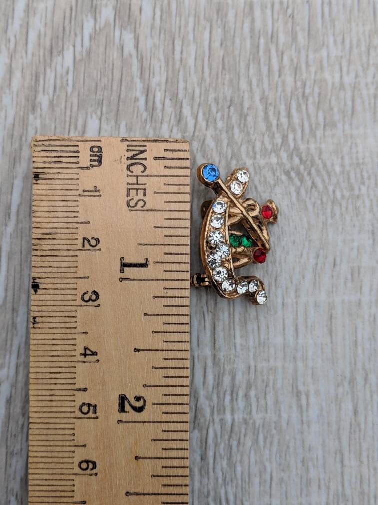 Small Colorful Rhinestone Gondola Brooch | Etsy