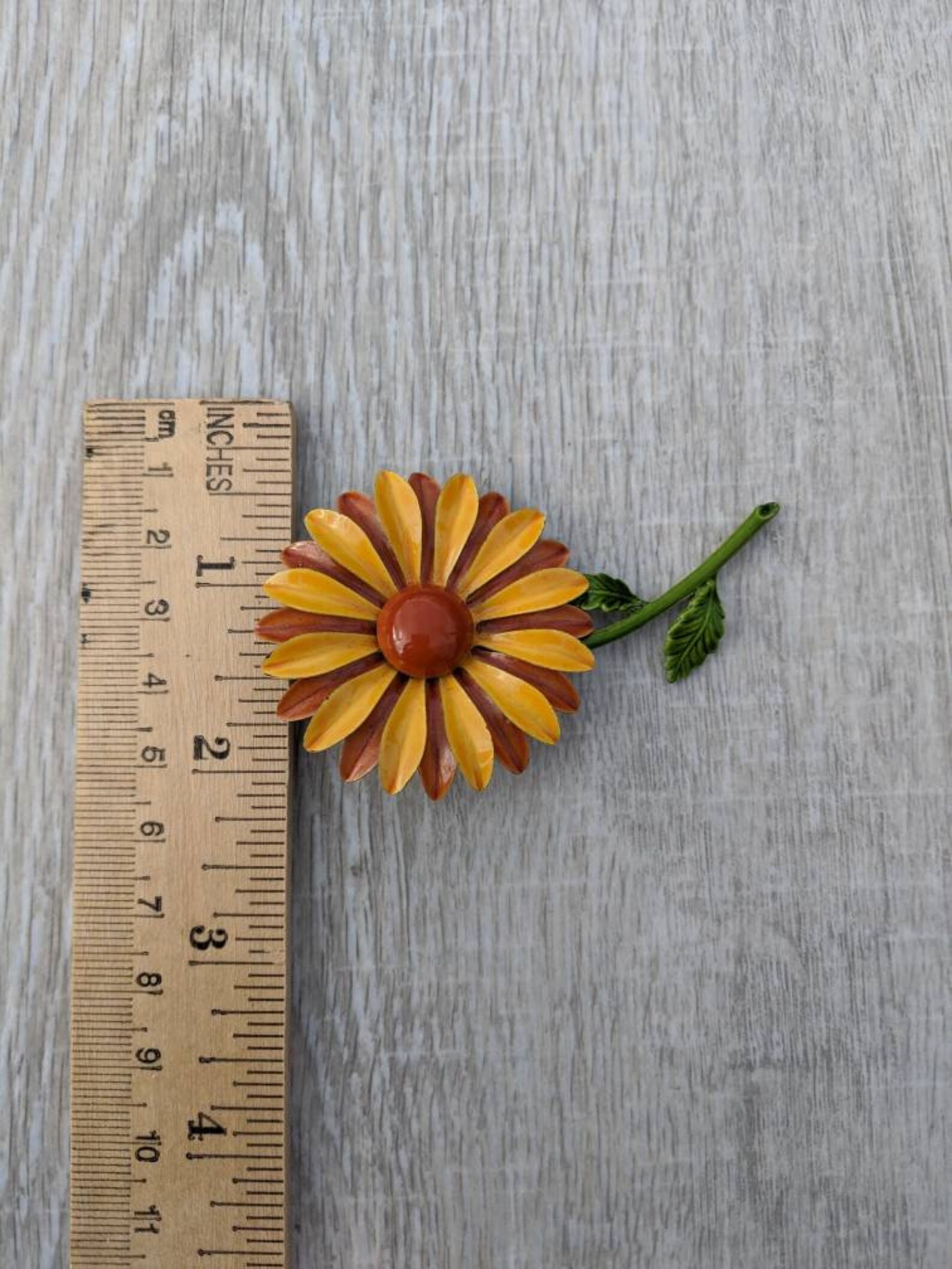 Mustard Yellow Burnt Orange and Forest Green Enamel and Etsy