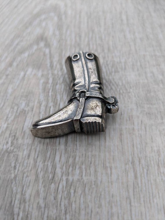 Three Dimensional Silver Tone Metal Equestrian Bo… - image 7