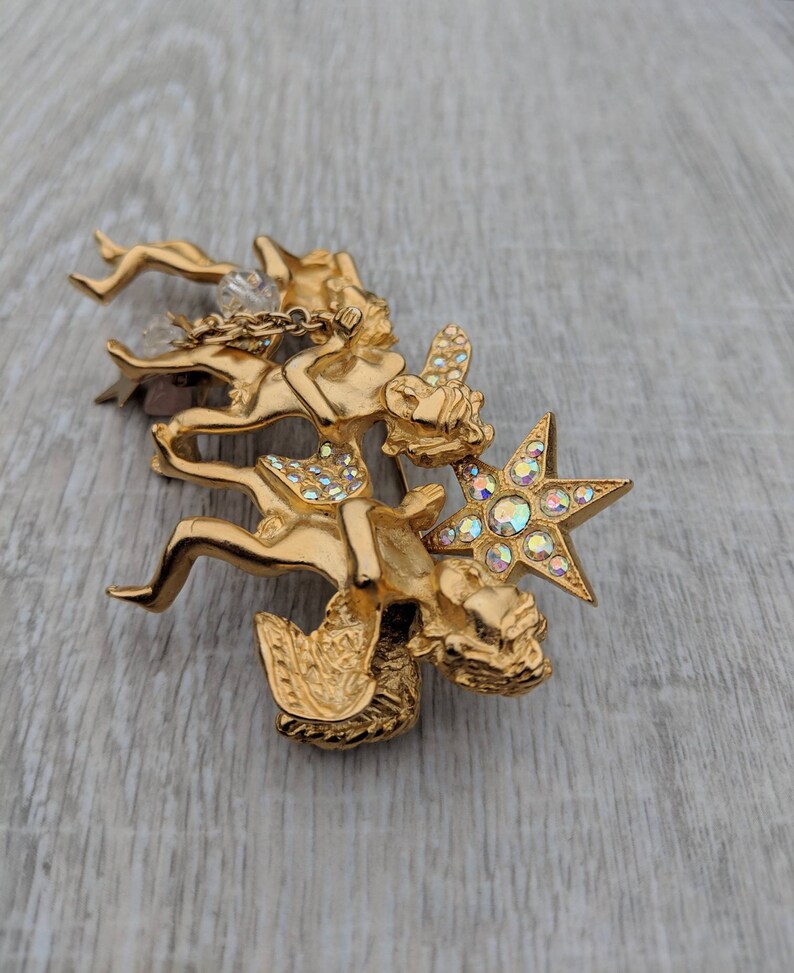 Limited Edition Kirks Folly Family Affair Angel Pin Brooch Numbered 488/500 in Original Box image 6