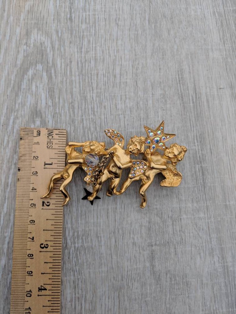 Limited Edition Kirks Folly Family Affair Angel Pin Brooch Numbered 488/500 in Original Box image 3