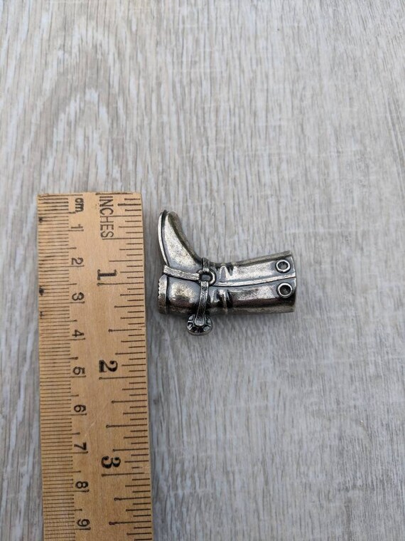 Three Dimensional Silver Tone Metal Equestrian Bo… - image 3